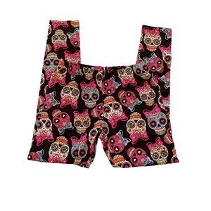 No Boundaries Girls Youth Leggings ( 7-9) Sugar Skulls